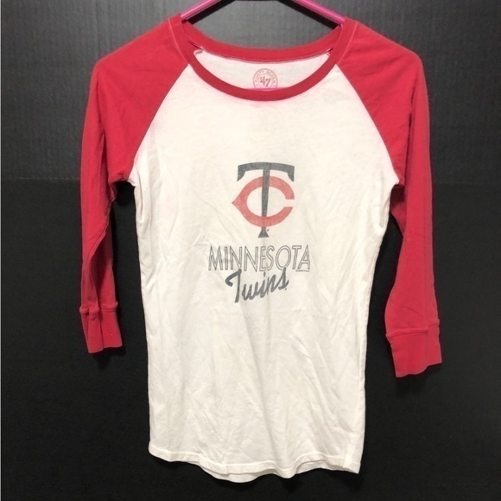 🪽’47 Brand MN Twins Red White Raglan T-shirt
